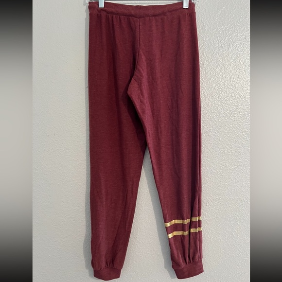 CHASER | Burgundy Color Sweatpants - Picture 2 of 3